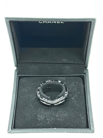 CHANEL Black Ceramic Ultra Ring A Condition 154223160