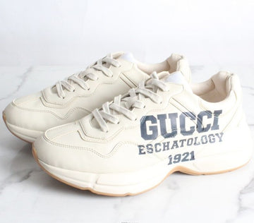 GUCCI 25プリント レザー ライトン スニーカー 7.5(265) 154223953