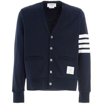 Thom Browne Diagonal Stripe V-Neck Cotton Cardigan 48463526