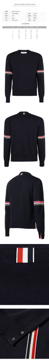 Thom Browne 24SS Milano Stripe Sleeve Knit Navy MKA326A Y3001 415 75832974 [P]