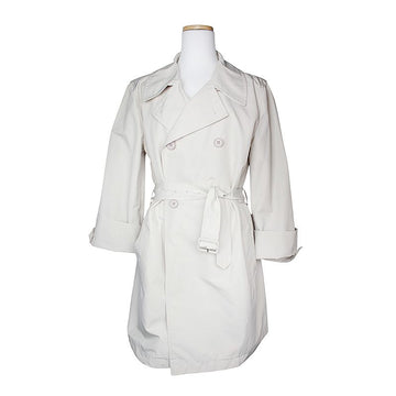 Prada Oatmeal Double Button Trench Coat 46 154230522