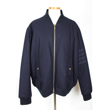 Thom Browne Cashmere Asymmetric Stripe Bomber Jacket Padding 4 154243306