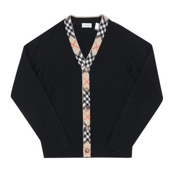 Burberry Check Trim V-Neck Cardigan (Children's Size, Adult Fit) 153743159