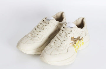 GUCCI Laiton Tiger Print Leder Sneaker 7(260) 154243696
