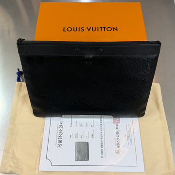 Louis Vuitton Shadow Monogram Pochette Clutch 154253273