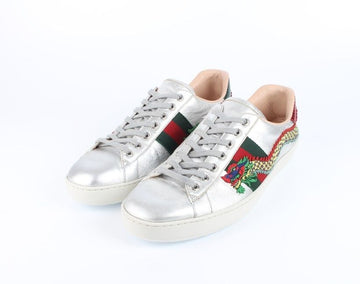 Gucci Ace Dragon Silver Sneakers 9 (280) 154286523