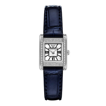 Armani Genni Mother of Pearl Square Women's Leather Watch AR11718 147440492