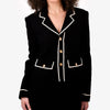 CELINE Bouclé-Woll-Jacke mit goldenen Knöpfen 154290018 [P]