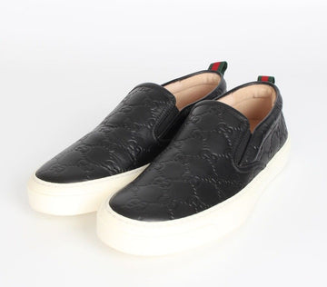 Gucci Signature Leather Slip-On Sneakers 37.5(245) S 154315658