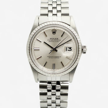 Rolex 1601 Datejust 36 Engine Turn Bezel Custom Men's Steel Watch 1970 Birth 154316313