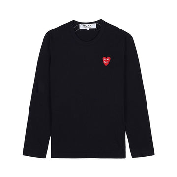 COMME DES GARCONS T292 051 BLACK FW25 Unisex Double Heart Patch T-Shirt 154317341