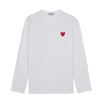 Comme Des Garcons Red Heart Patch T-Shirt 154317343