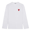 COMME DES GARCONS T292 051 WEIß FW25 Unisex Double Heart Patch T-Shirt 154317351 [P]