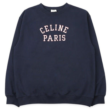 CELINE ロゴプリント メンズスウェットシャツ (ネイビー) RY0S1510Z 07RV 154317354