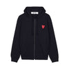 COMME DES GARCONS T294 051 ブラック FW25 ユニセックス ダブルハート ワッペン フーディジャケット 154317359 [P]