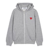 COMME DES GARCONS T250 051 グレー FW25 ユニセックス マルチ ハート プリント ジップアップ 154317366 [P]