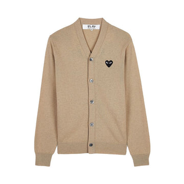 Comme Des Garcons Black Heart Patch Cardigan 154317372