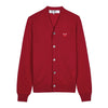 Comme Des Garcons N008 051 RED FW25 Unisex Red Heart Patch Cardigan 154317387 [P]