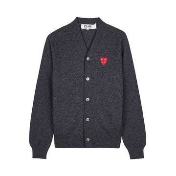 COMME DES GARCONS ダブルハート ワッペン カーディガン 154317400