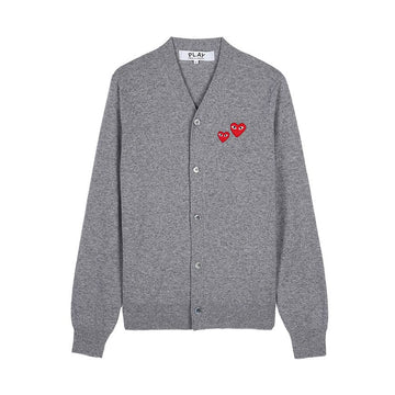 COMME DES GARCONS ダブルハート ワッペン カーディガン 154317412