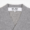 Comme Des Garcons Grey Heart Patch Cardigan 154317414 [P]