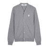 Comme Des Garcons Grey Heart Patch Cardigan 154317414 [P]
