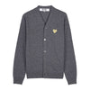 Comme Des Garcons Gold Heart Patch Cardigan 154317413 [P]