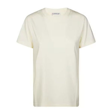 Moncler Embroidered Logo Cotton T-Shirt White 8C00029 89AUO 034 154223353