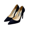 PRADA Midnight Navy Wildleder Stiletto Pumps 35.5 154320302 [P]