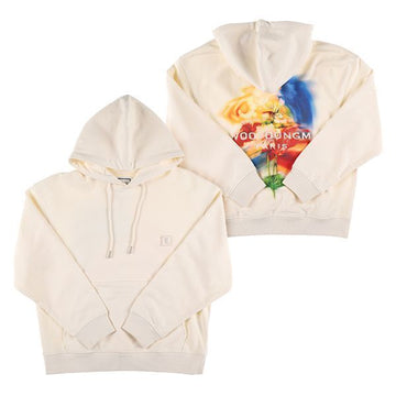 WOOYOUNGMI Hoodie W243TS36 724I Swirling Flower Backlogo Herren Hoodie 115029874