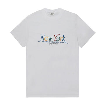 SPORTY & RICH Kurzarmshirt TO043622034WH57 WEISS/RUBIN/ALPIN/PARIS BLAU 140223286