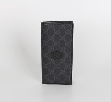 Gucci Interlocking G Supreme Long Wallet Black 154326539