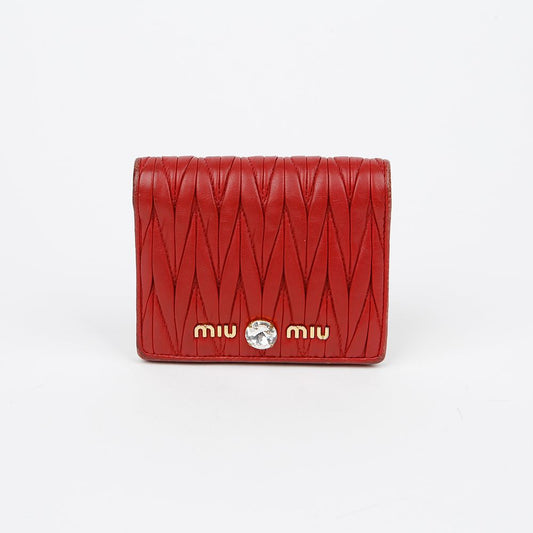 MIU MIU Quilted Logo Geldbörse 154218893 [P]