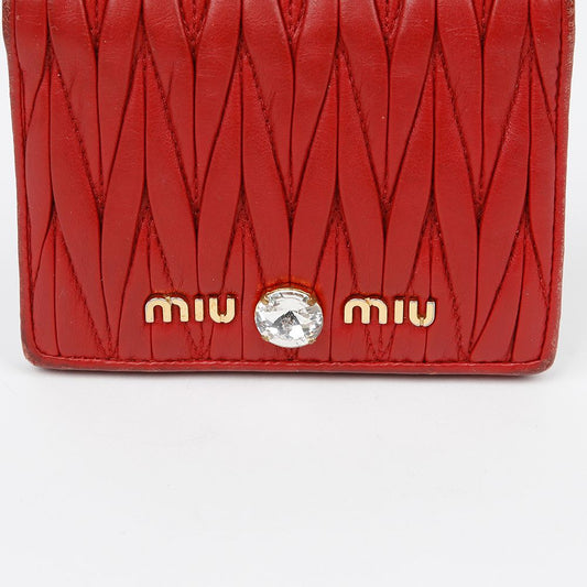 MIU MIU Quilted Logo Geldbörse 154218893 [P]