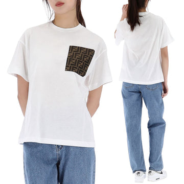 FENDI 26SS Logo Pocket T-Shirt Erwachsene JUI150 7AJ F0TU9-AK 154327101