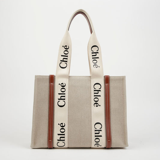 CHLOE ウディ ミディアム トートバッグ 154026336 [P]