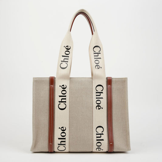 CHLOE ウディ ミディアム トートバッグ 154026336 [P]