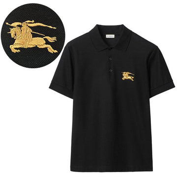 Burberry Cotton Polo Shirt Metallic 8119008 154334244