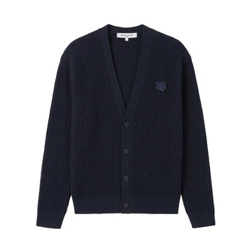 Maison Kitsune Ribbed Cardigan with Fox Head 154380423