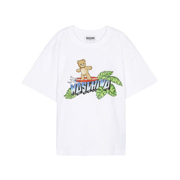 MOSCHINO キッズ 半袖 Tシャツ HUM05K LAA23 10101 (成人着用可能) 154383504