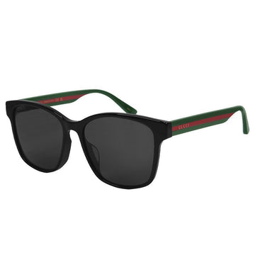 Gucci Sunglasses GG0417SK 001 Asian Fit Web Logo Black Unisex 127482899