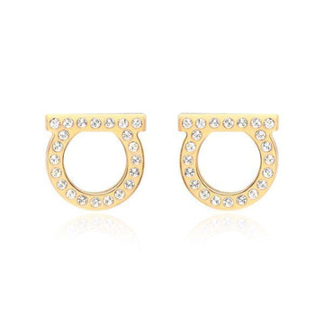 SALVATORE FERRAGAMO Ohrringe mit Kristall aus Messing für Frauen 136079489