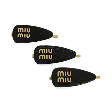 Miu Miu 25SS 5IF188 2CVO F0002 Logo 3-Piece Hair Clip Set 135586597