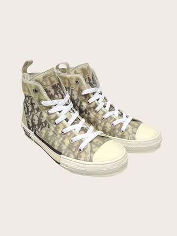 Dior White Black Oblique B23 High Top Sneakers 154391120