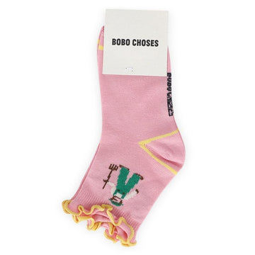 Bobo Choses Kids' Farm Adventure Ruffle Socks (Pink) B126AI007 661 154024779