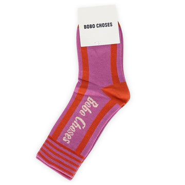 BOBO CHOSES キッズ レタリング ロゴ ソックス(パープル) B126AI005 511 154024781