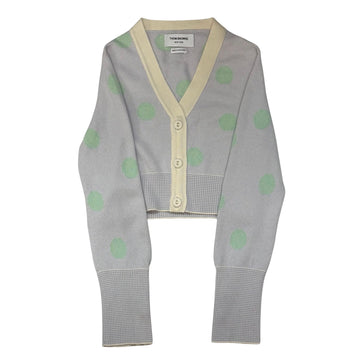 THOM BROWNE Polka Dot Cropped Cashmere Cardigan 128587081