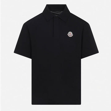 MONCLER 26SS メンズ ロゴ パッチ 半袖 ポロ Tシャツ ブラック L10918A00024 89A16 999 153486386
