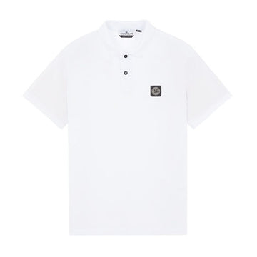 STONE ISLAND ストレッチコットンピケポロシャツ ホワイト 80152SC17 A0001 153687685