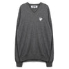 COMME DES GARCONS Graues Herz-Patch-Strickwaren für Unisex 154427022 [P]